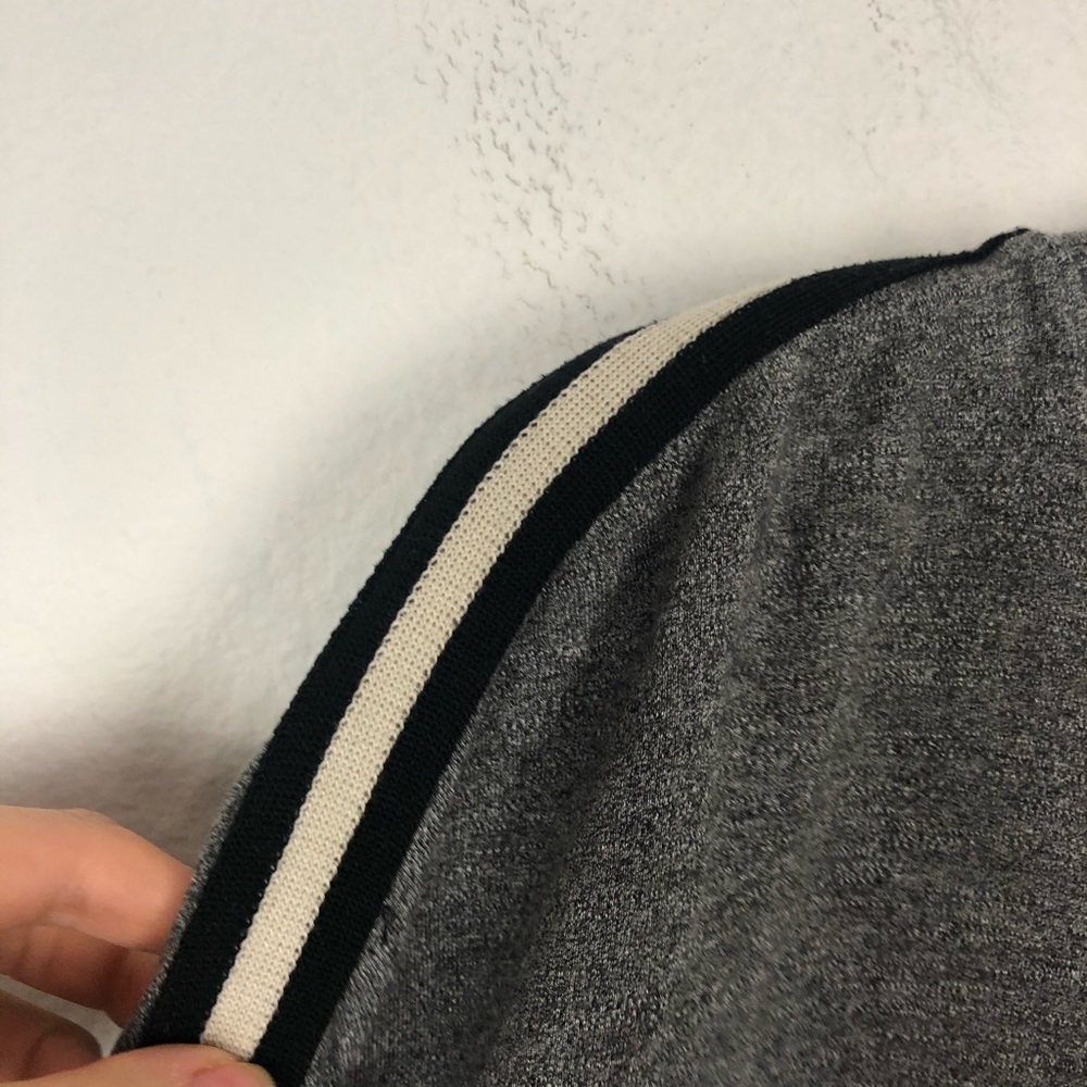 Sundry side stripe gray pullover crew neck sweater - Picture 5 of 7